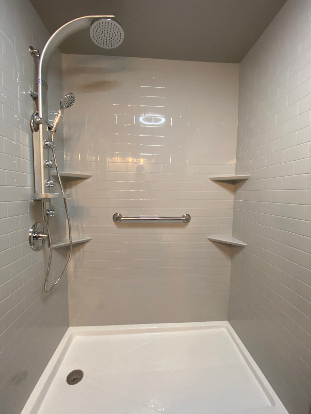 walk-in shower ideas double shower head