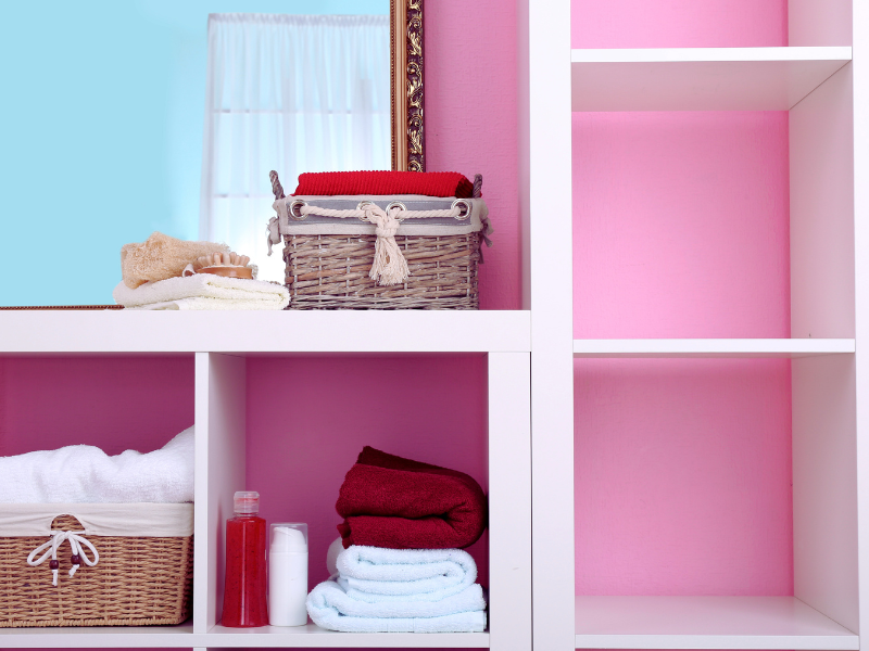 bathroom shelves