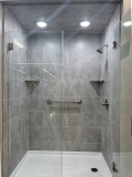 senior friendly tub to shower conversion