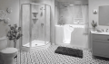 Accessible bathroom features designed for comfort and ease of use for individuals with mobility challenges.