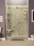 Lori K Bath walk-in shower installation completed in a Portage, IN home