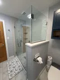 Walk-in shower installation completed in Northwest Indiana with one-day remodeling service