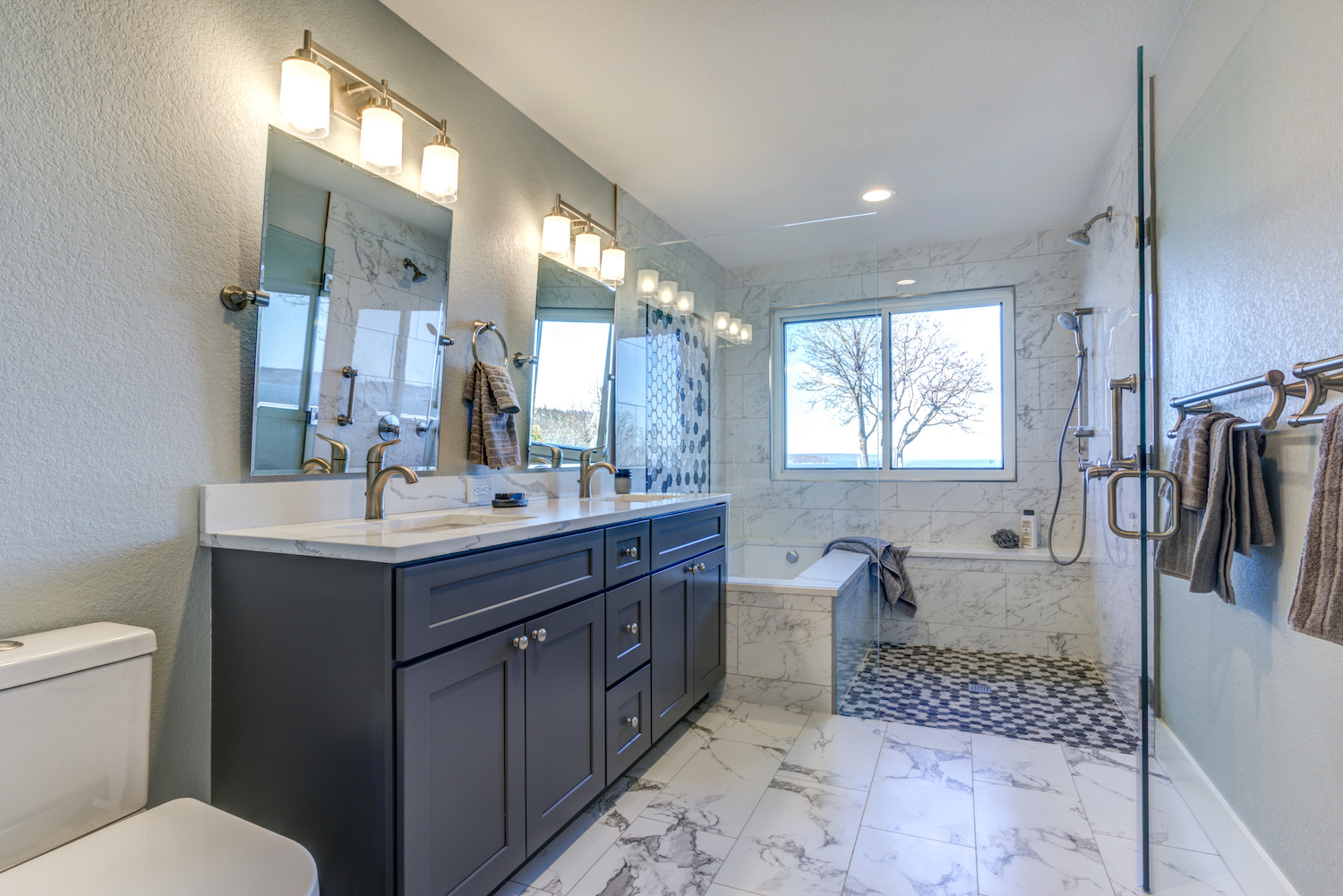 bathroom remodel cost marble floor