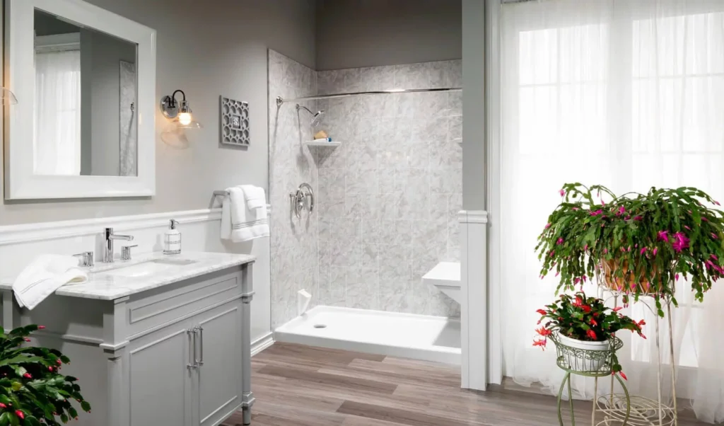 Before one-day bathroom remodel in Schererville IN