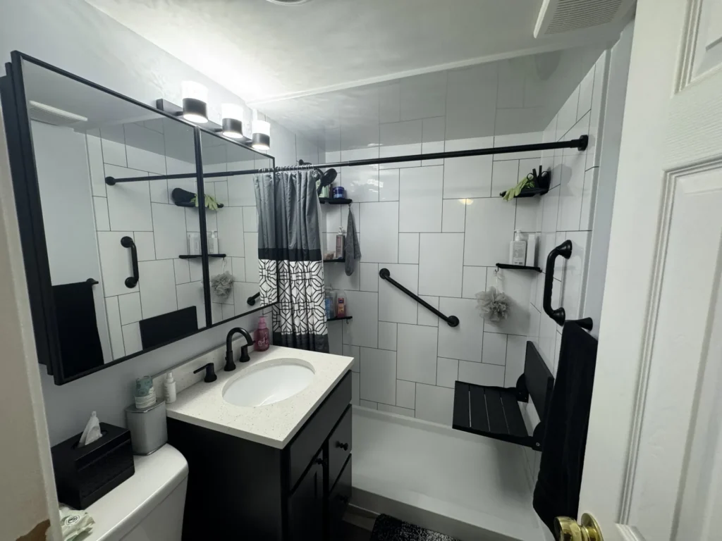 Custom shower installation completed in Northwest Indiana with beautiful finished results